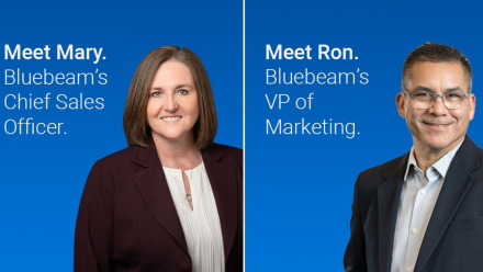 Mary Santoro elevated from within Bluebeam to lead sales and Ron Close joins from Graphisoft to lead marketing
